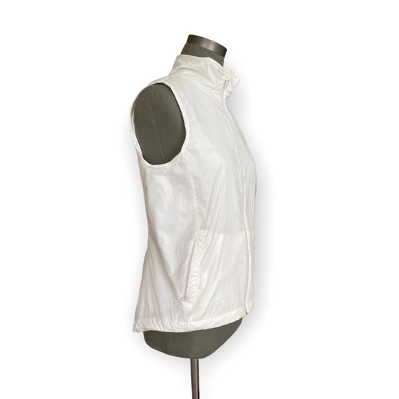 GAP Women White Vest Athletic Sweatshirt Women’s Zip Front Sleeveless Cardigan - Picture 7 of 11